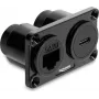 Delock Dual Panel Mount Adapter USB 10 Gbps USB Type-C Female PD 100 W + RJ45 Female Cat.6 Black