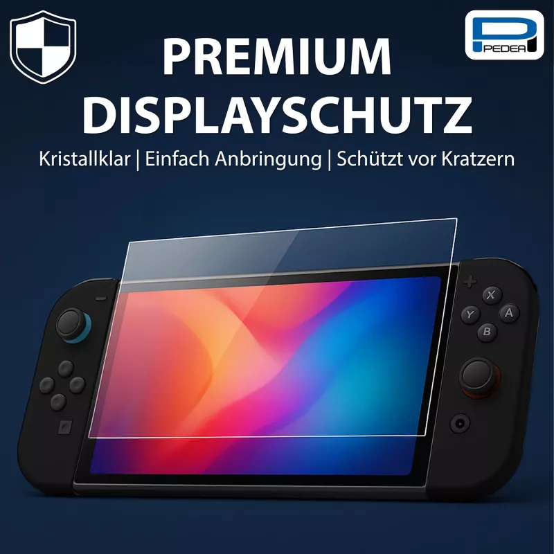 PEDEA Tempered Glass Screen Protector for Nintendo Switch 2 (2025) - 9H Hardness, HD Clarity, Bubble-Free, 2.5D Edges