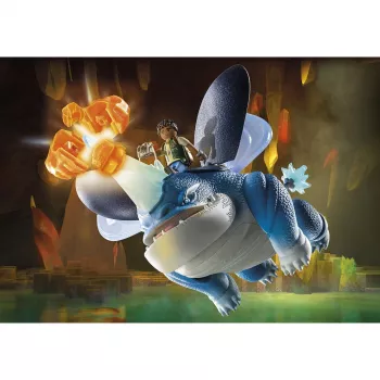 Playmobil 71082 Dragons: The Nine Realms - Plowhorn & D'Angelo with Crystal Rock Blast Function