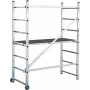 KRAUSE CORDA Scaffolding Mini Height 3m Aluminium Mobile Scaffold Tower with 4 Swivel Castors, Platform 1500x600mm, Load Class 2, EN 1004