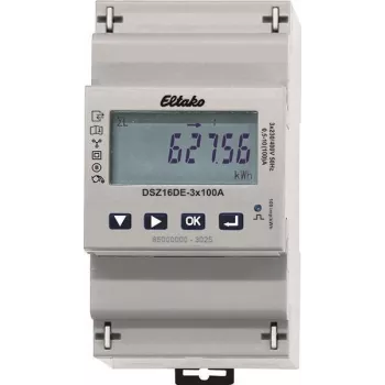 Eltako DSZ16DE-3x100A Three-Phase Energy Meter, Direct Measurement, Uncalibrated, 100 A