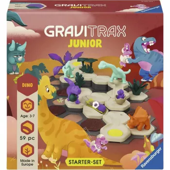 RAVENSBURGER GraviTrax Junior Starter Set S Dino - 102-Piece Marble Run for Ages 3+