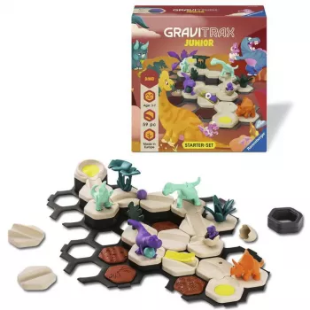 RAVENSBURGER GraviTrax Junior Starter Set S Dino - 102-Piece Marble Run for Ages 3+