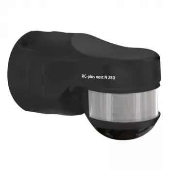 BEG RC-plus next N 280 Black Motion Detector with 280° Detection Range and Under-Creep Zone Protection