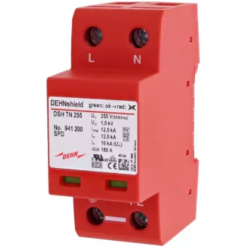 DEHN DSH TN 255 Type 1+2 Combined Surge Arrester for Single-Phase TN Systems