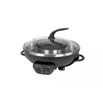UNOLD 48745 Asia Fondue Hot Pot Electric 2.5L Stainless Steel 1500W with 8 Forks