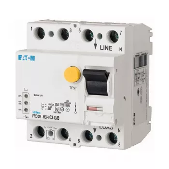 EATON FRCDM-63/4/03-G/B Residual Current Circuit Breaker, 63A, 4-Pole, 300mA, Type B