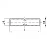 Klauke 27R Tube Crimp Connector for 70 mm² Copper Conductors, Tinned, 60 mm Length