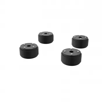 Kindermann Floor Glides Set for DisplayLift Mobile – 4-Piece Stationary Conversion Kit, Black