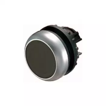 Eaton M22-D-S Flat Pushbutton Actuator, Black, Momentary, 22.5mm, IP66/IP67/IP69K