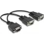 Delock Y-Splitter Cable D-Sub 9 Male to 2 x Female with Screws 25 cm