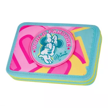 McNeill Filled Pencil Case with 2 Zippers XL Disney Minnie Mouse