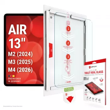 DISPLEX Tablet Real Glass Screen Protector for iPad Air 13 (2024/2025/2026) - Tempered Glass, 9H Hardness, Ultra-Clear