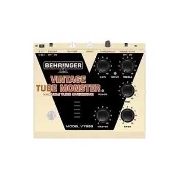 Behringer VT999 Vintage Tube Overdrive Effects Pedal with 12AX7 Tube, 3-Band EQ, and Included Power Supply