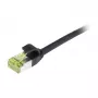 Synergy 21 S217911 CAT6A S/FTP Slim Patch Cable, 0.15m, Black, LSZH