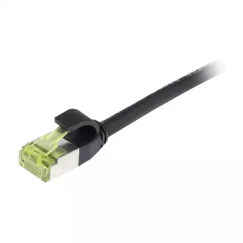 SYNERGY21 S217918 CAT6A S/FTP Slim Patch Cable, 5m, Black, LSZH/TPE Superflex, AWG28, 500MHz, 10Gbps