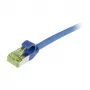 Synergy21 CAT6A S/FTP Patch Cable, RJ45, 500MHz, 2m, Blue, Slimline, LSZH, AWG28