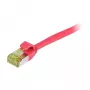 SYNERGY21 CAT6A S/FTP Slim Patch Cable RJ45, 10m, Red, 500MHz, LSZH/TPE Superflex, AWG28, CAT7 Raw Cable