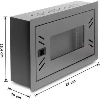 Delock 12U Wall-Mount Network Cabinet with Removable Front Cover, 4U, Black