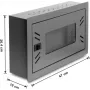 Delock 12U Wall-Mount Network Cabinet with Removable Front Cover, 4U, Black