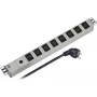 EFB Elektronik 691697 1U 19-Inch Rack-Mount PDU, 8x IEC C13 Outlets, 10A, 250V, Aluminium Housing, On/Off Switch