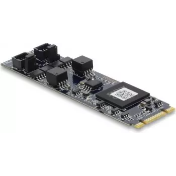 DELOCK CAN 2.0 / CAN FD Interface Card PCIe M.2 Key B+M to 2 x D-Sub 9 Pin, up to 8 Mbps with Isolation and Overvoltage Protection