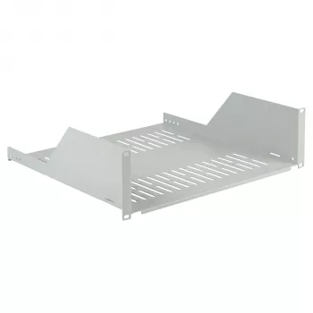 EFB ELEKTRONIK 19 inch 3U Fixed Cantilever Shelf, 450mm Deep, 36kg Load, Light Grey RAL 7035