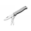 Böker Plus Atlas Multi SW Knife - 7-Function Multi-Tool with 12C27 Blade, Pliers, Bottle Opener, Glass Breaker, Stonewashed Stainless Steel