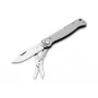 Böker Plus Atlas Multi SW Knife - 7-Function Multi-Tool with 12C27 Blade, Pliers, Bottle Opener, Glass Breaker, Stonewashed Stainless Steel