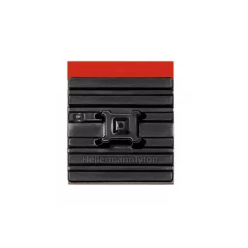 HellermannTyton FMB4APT-A-PA66HS-BK Self-Adhesive Flexible Mounting Base for Cable Ties, PA66HS, Black, 10 pcs