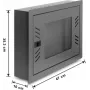 Delock 6U Wall-Mount Network Cabinet with Removable Lockable Glass Front Door, Black