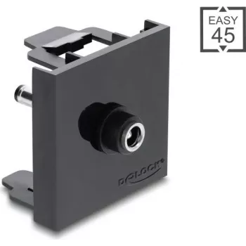 Delock Easy 45 Module DC 5.5 x 2.5 mm Jack to DC 5.5 x 2.1 mm Plug Black