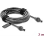 Delock 91824 DC 5.5 x 2.1 mm to DC 5.5 x 2.1 mm Power Cable for Starlink Mini, 3 m, Grey