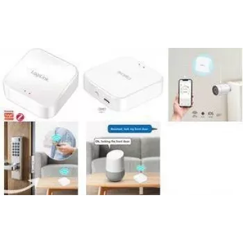 LogiLink Zigbee Gateway, Wi-Fi 802.11b/g/n, Tuya Compatible, White