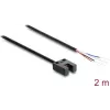 Delock Forked Photoelectric Sensor 5 mm Slot U-Type with 4 Open Cable Ends PNP Light/Dark Selectable 2 m