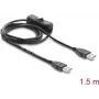 Delock USB Power Cable Type-A Male to Male with Switch 1.5 m