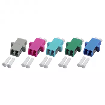 EFB Electronics LC-Duplex OS2 Single-mode Fibre Optic Coupler, Blue Plastic Housing, SC-Simplex Footprint, One-piece
