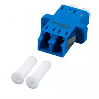 EFB Electronics LC-Duplex OS2 Single-mode Fibre Optic Coupler, Blue Plastic Housing, SC-Simplex Footprint, One-piece