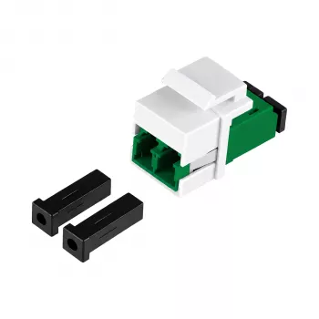 EFB Keystone Module LC/APC Duplex OS2 Green - Single-mode Fibre Optic Adapter