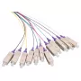 LOGILINK Fiber Pigtail Set 12 x SC OM4 2m, Violet Connector
