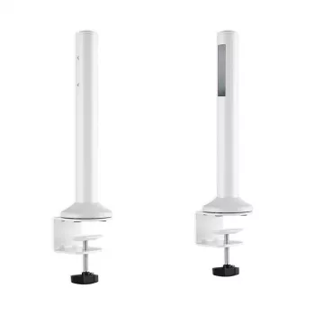 LogiLink Slatwall Desktop Mounting Pole, Set of 2 – 450 mm Height, 35 mm Diameter, Black, Tool-Free Attachment