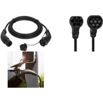HARTING EVC0106 EV Charging Cable Type 2 3-Phase 20 A 11 kW 7.5 m Black