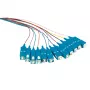LogiLink FL0SC02 Fiber Pigtail Set, 12x SC/UPC OS2 Single-mode, 2m, 12-Colour Coded, LSZH, Blue Connectors
