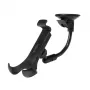 LogiLink AA0102 Suction Cup Car Phone Holder for Windshield and Dashboard, 360° Rotation, One-Hand Operation, Fits 50-85mm Smartphones, Black