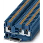 Phoenix 3211485 PT 6-TWIN BU Feed-Through Terminal Block, Push-in, Blue