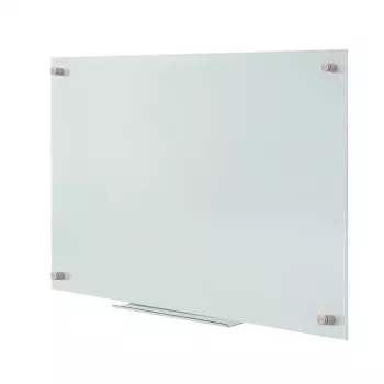 LogiLink Dry Erase Whiteboard, Wall-Mounted, Glass, 60x90cm, Magnetic, Frameless, Brilliant White