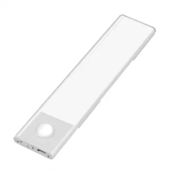 LogiLink LED Under Cabinet Light, Ultra Thin, PIR Sensor, 200mm, 80lm, USB-C Rechargeable, Magnetic Mount, Cool White