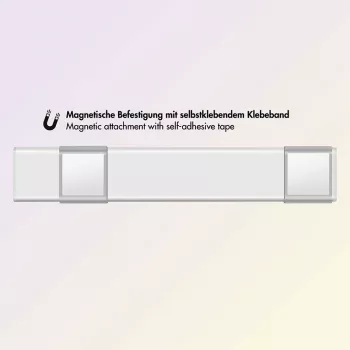 LogiLink LED Under Cabinet Light, Ultra Thin, PIR Sensor, 200mm, 80lm, USB-C Rechargeable, Magnetic Mount, Cool White