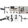 LogiLink BP0220 Monitor and Notebook Desk Mount, 17 inch-32 inch, 10kg Monitor, 9kg Laptop, Black