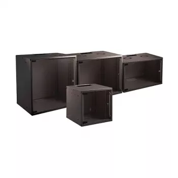 EFB Elektronik BASIC 15U Wall-Mount Network Cabinet, 19 inch, 450mm Depth, Black RAL 9005